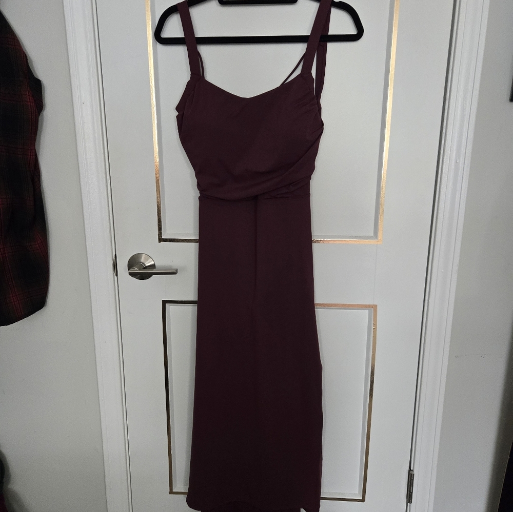 Elegant Burgundy Dress